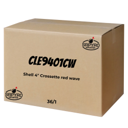 Shell 4" crossette red wave 100 mm