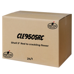 Shell 5" red to crackling flower 125mm